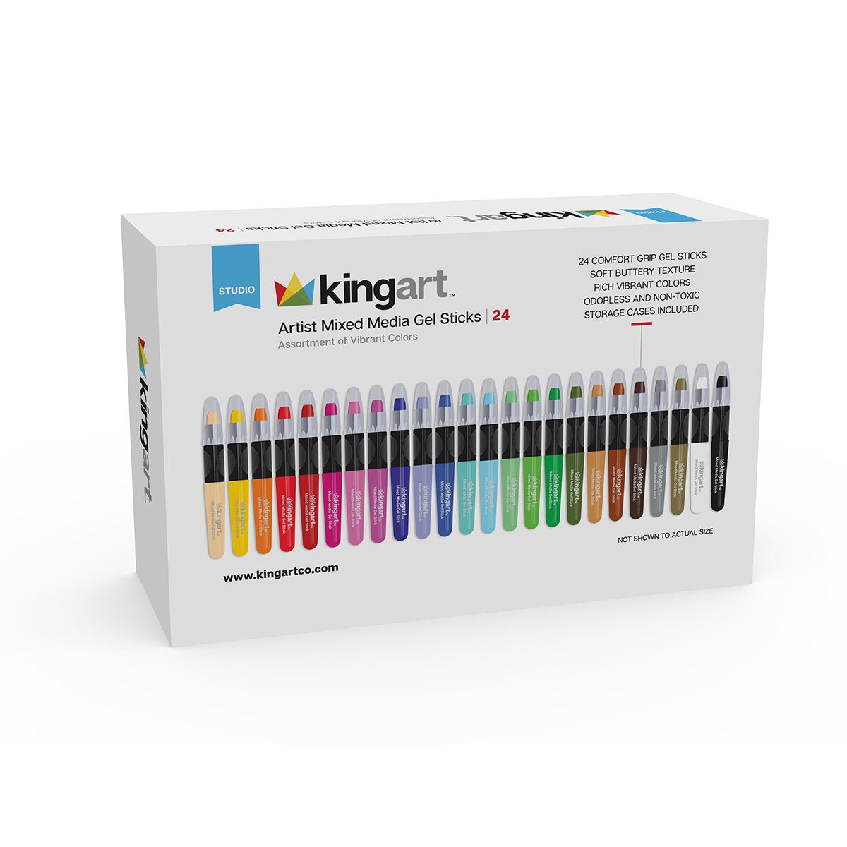 Mixed Media Gel Stick Crayons - 24 Colors