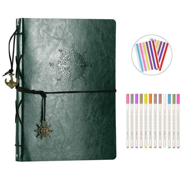 Photo Album Vintage Leather with Black Page DIY Scrapbook Album Photo Sticker Paper Photo Album Scrapbook Paper Baby Family Scrapbook Albums Christmas Birthday Wedding Valentines Gift